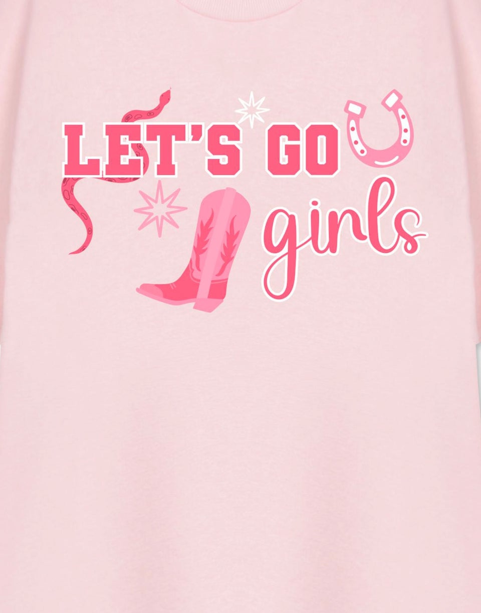 Show Me The Merch Let's Go Girls Pink T Shirt