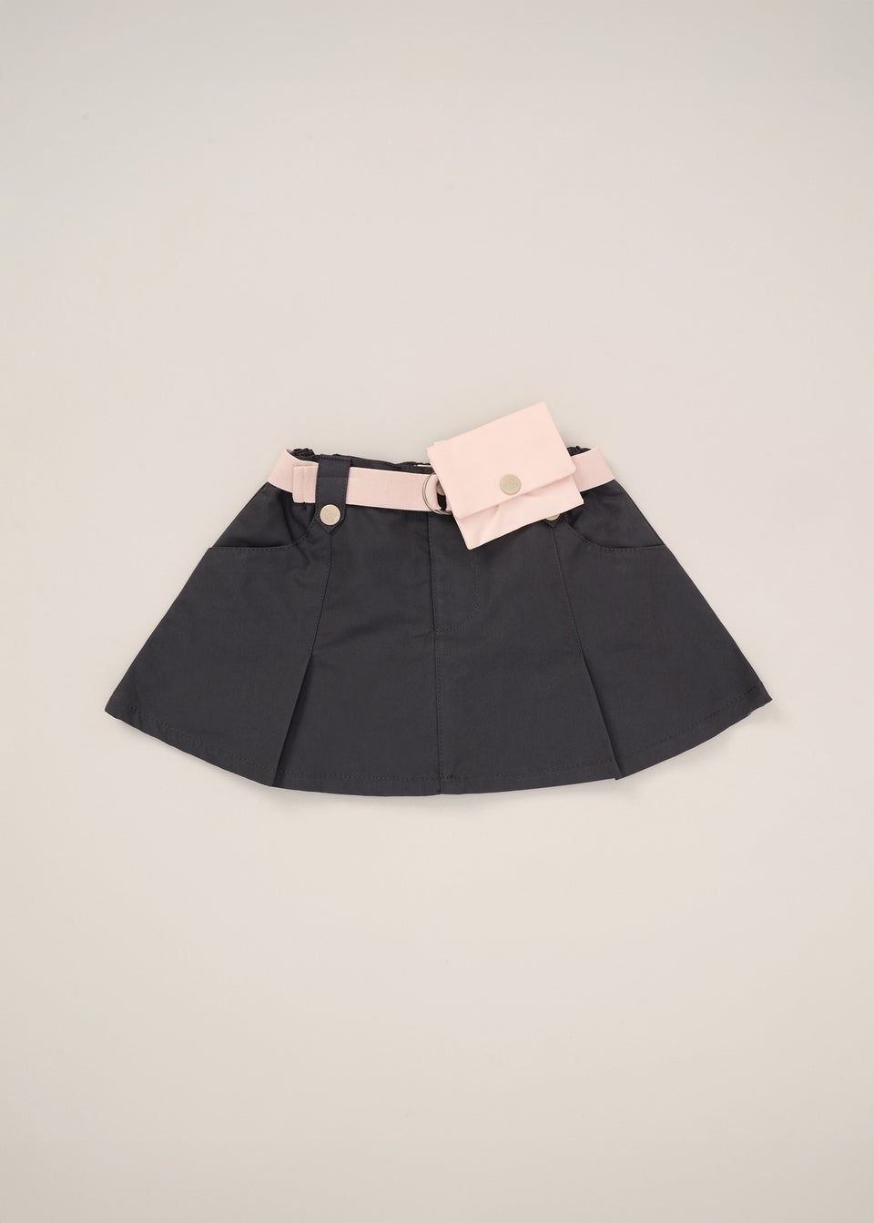 Fudo Soft Pink T Shirt Skirt & Belt Purse Outfit Set (2-7yrs)