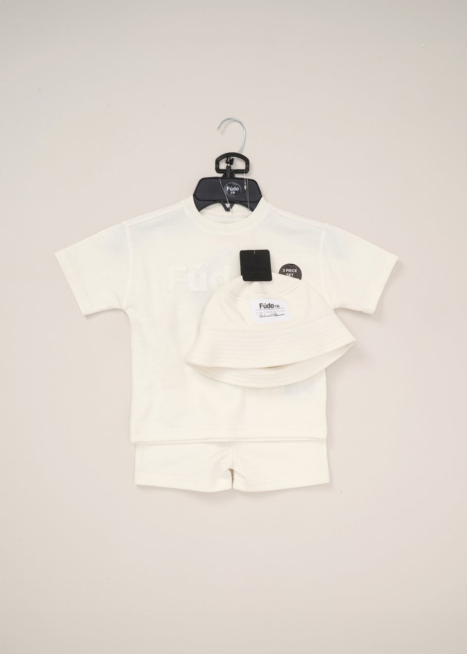 Fudo Cream T Shirt Shorts & Bucket Hat Outfit Set (12-24mnths)
