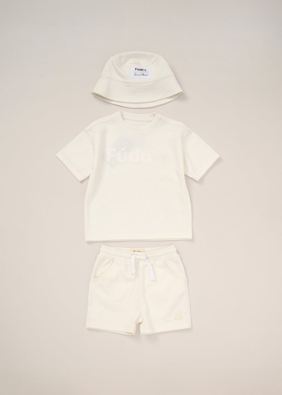 Fudo Cream T Shirt Shorts & Bucket Hat Outfit Set (12-24mnths)