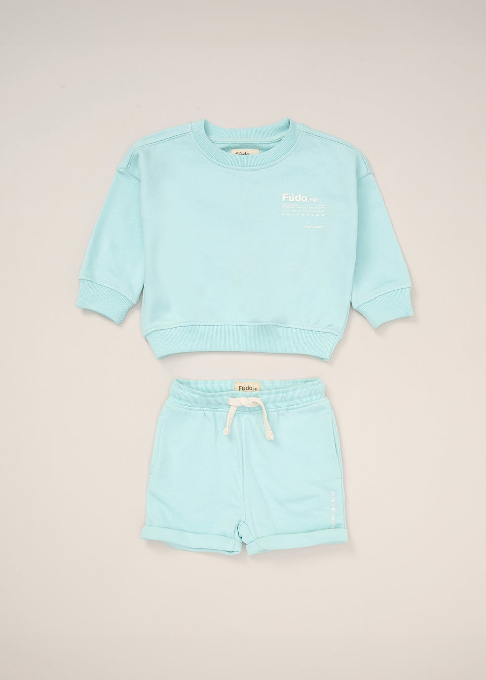 Fudo Light Blue Jumper & Shorts Outfit Set (12-24mnths)