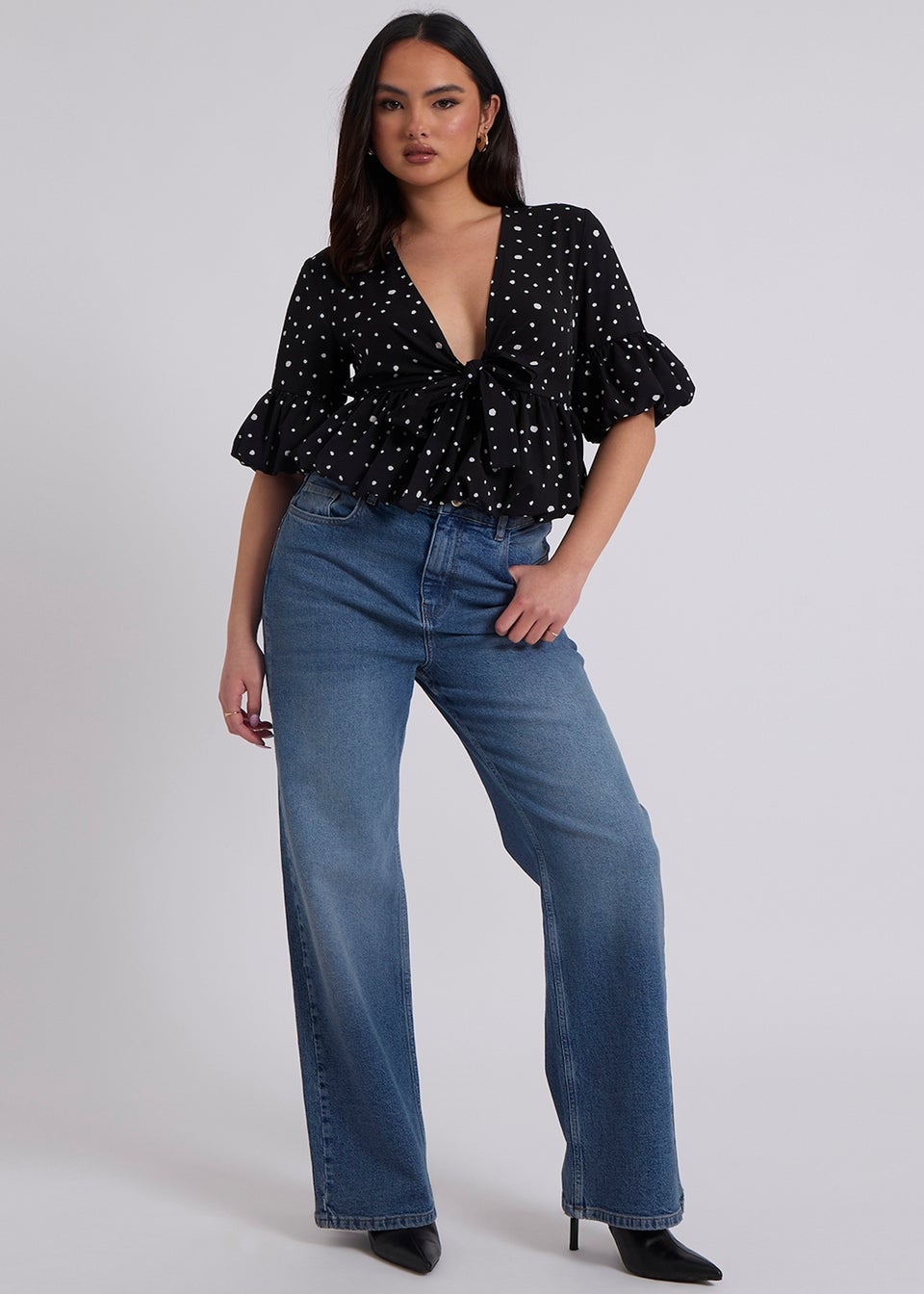 Urban Bliss Carolina White Bubble Hem Top