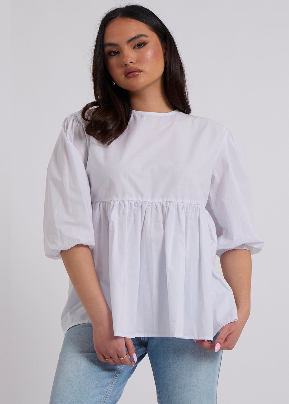 Urban Bliss White Oversized Smock Top