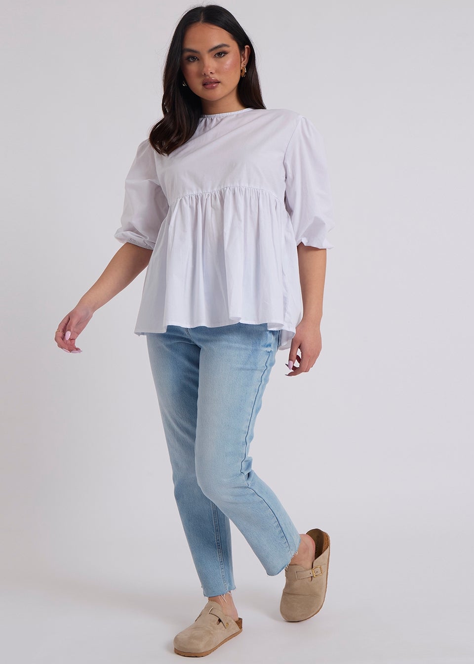 Urban Bliss White Oversized Smock Top
