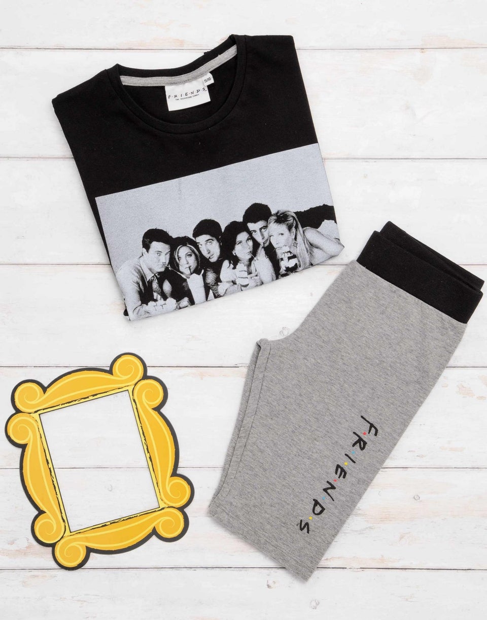 Friends Kids Cycling Short Black Pyjama Set (7-14 Years)