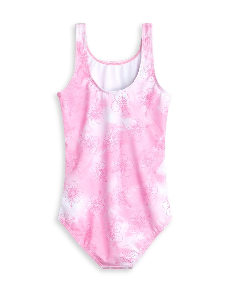 Disney Stitch Angel Kids Pink 1 Piece Swimsuit (5-14 Years)