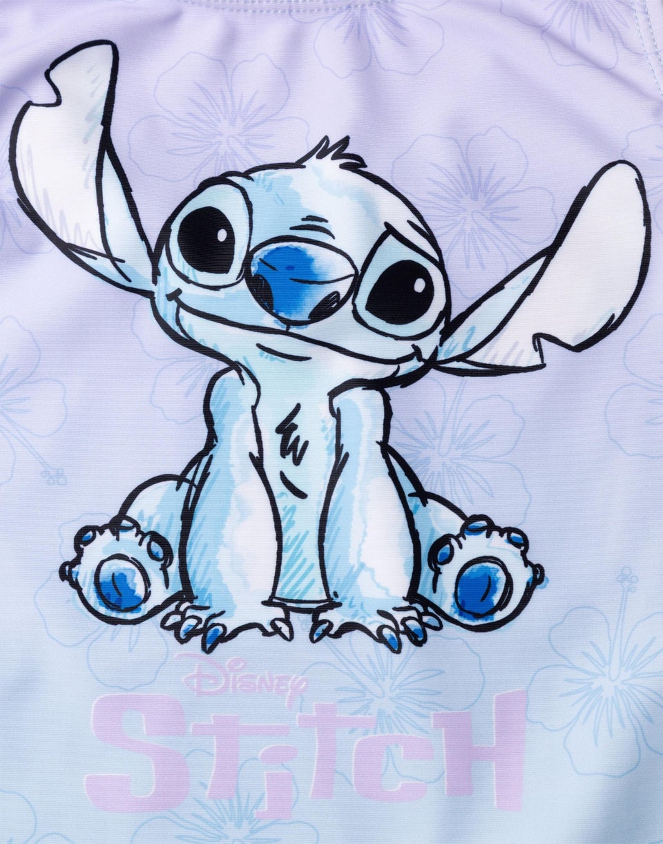 Disney Stitch Kids Multi Coloured Blue 1 Piece Swimsuit (5-14 Years)