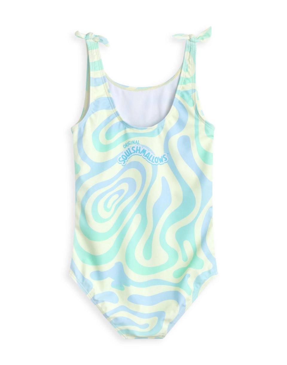 Squishmallows Kids Yellow 1 Piece Swimming Costume (5-14 Years)