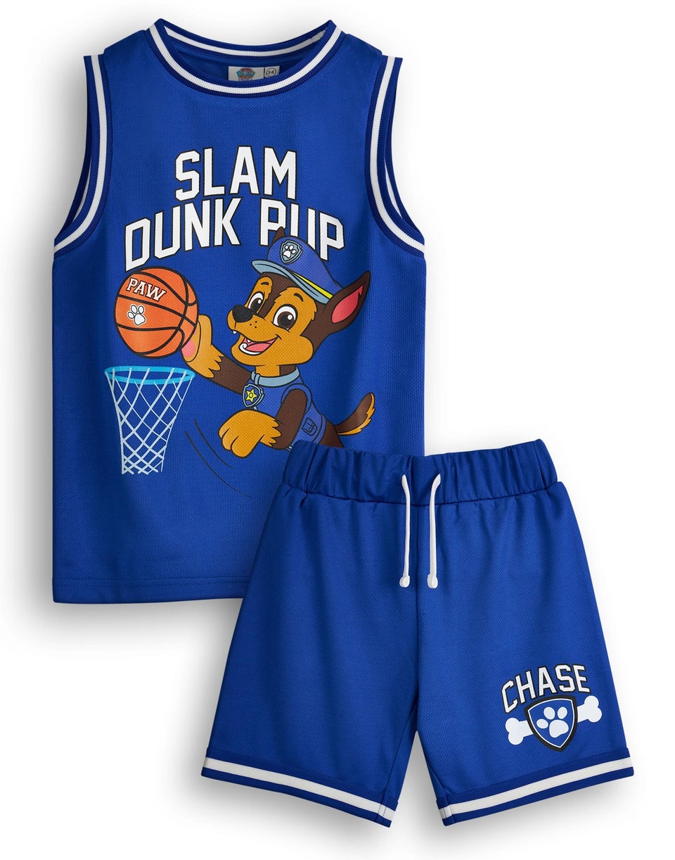 Paw Patrol Chase Kids Blue Basketball Set (2-7 Years)