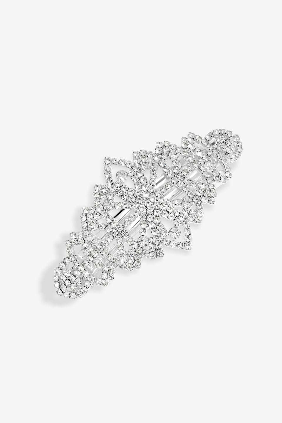 Jon Richard Silver Plated Crystal Diamante Barette