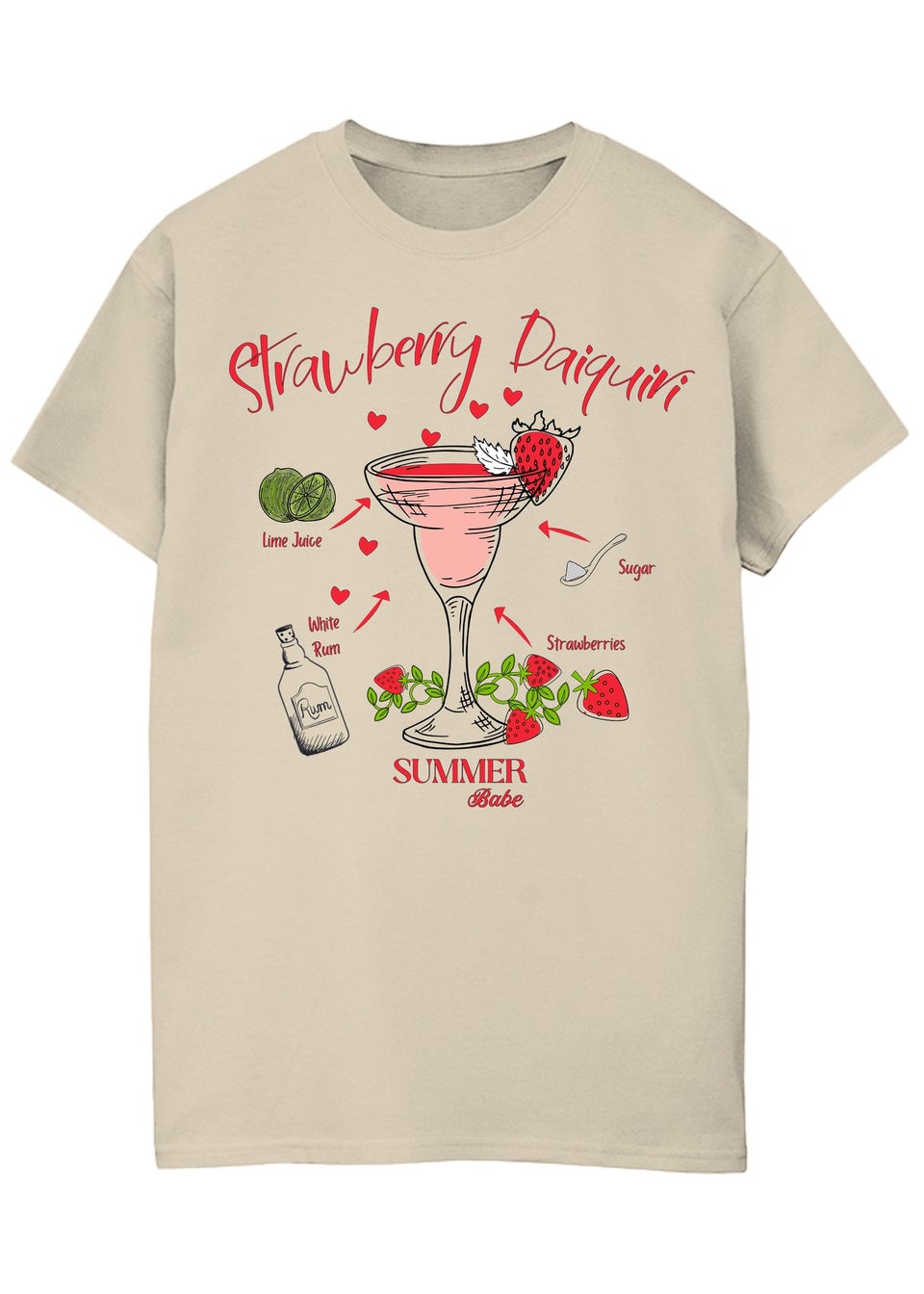 Brands In Strawberry Daiquiri Summer Sand Boyfriend Fit T-Shirt