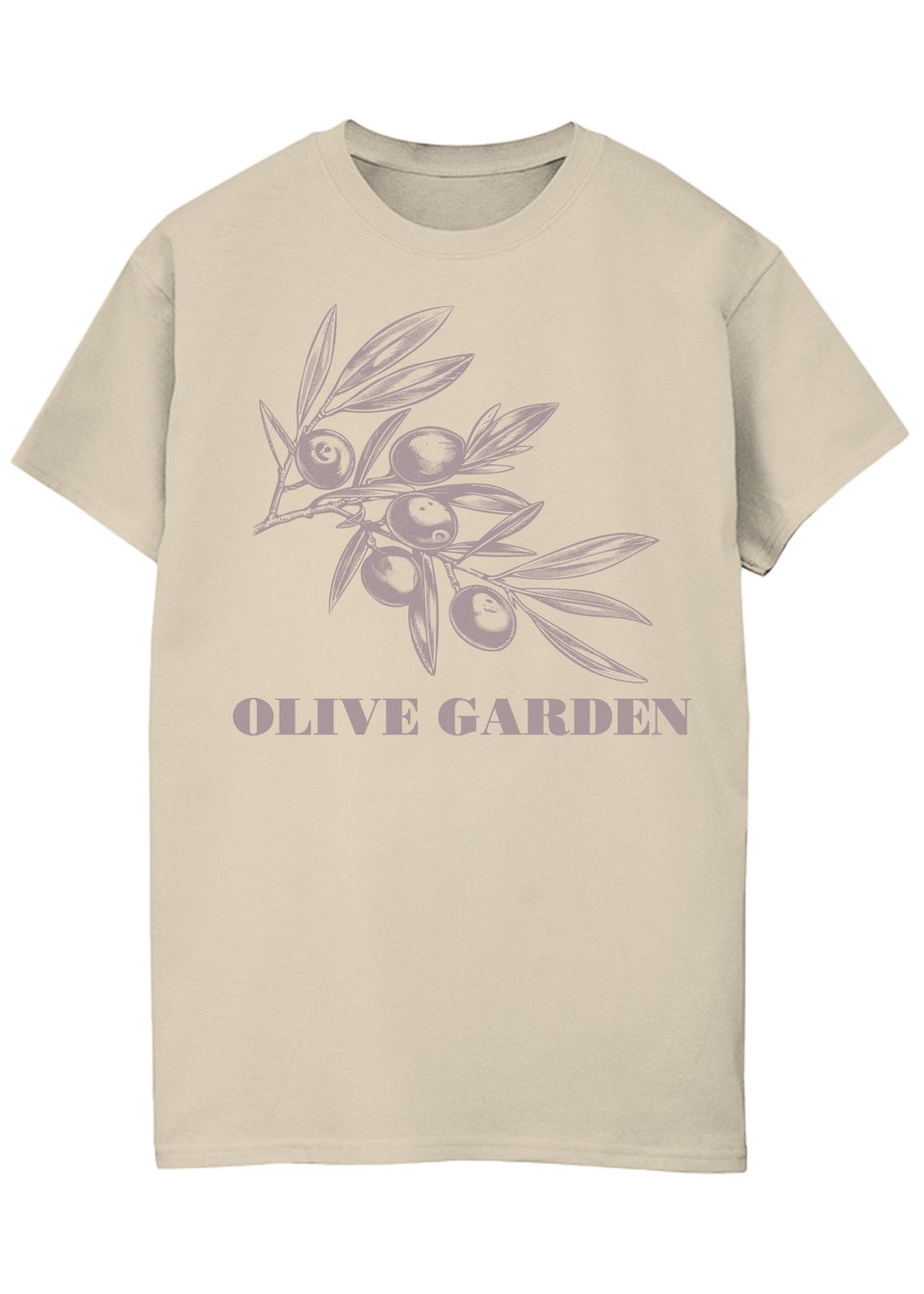 Brands In Olive Garden Sand Boyfriend Fit T-Shirt