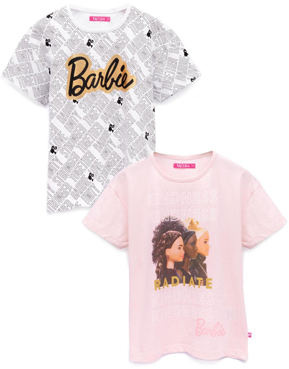 Barbie Kids T-Shirt 2 Pack (3-12 Years)