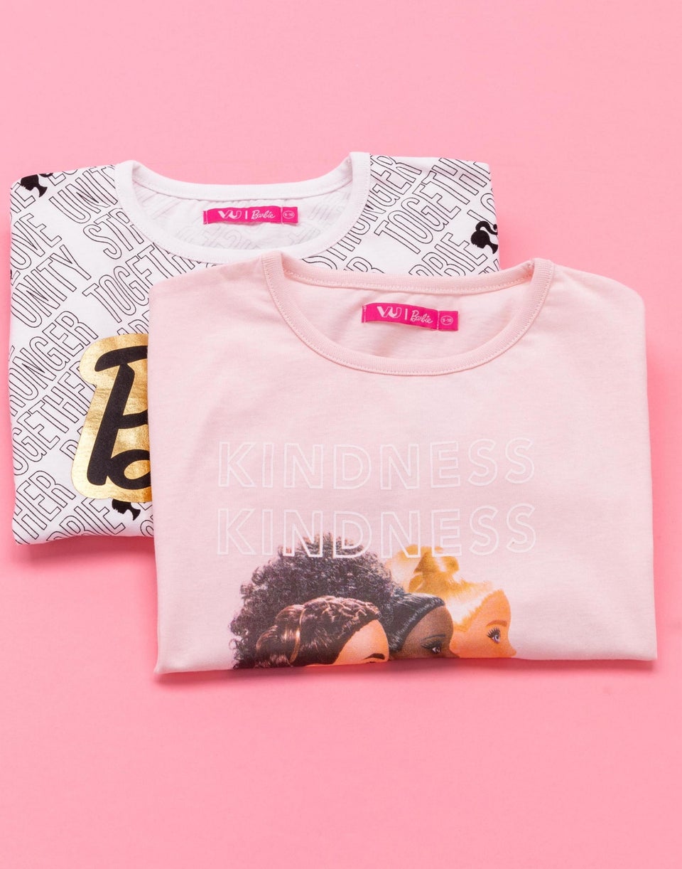 Barbie Kids T-Shirt 2 Pack (3-12 Years)