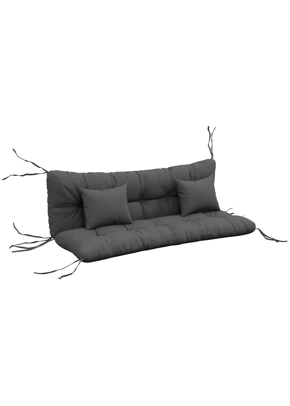 Outsunny Outdoor Back and Seat Cushion with Pillows No Swing