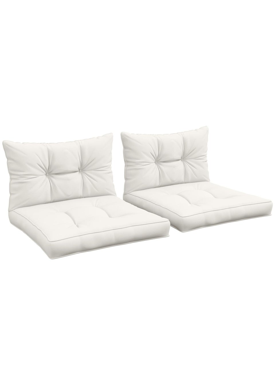 Outsunny 2pc Outdoor Seat Cushion for Patio Furniture