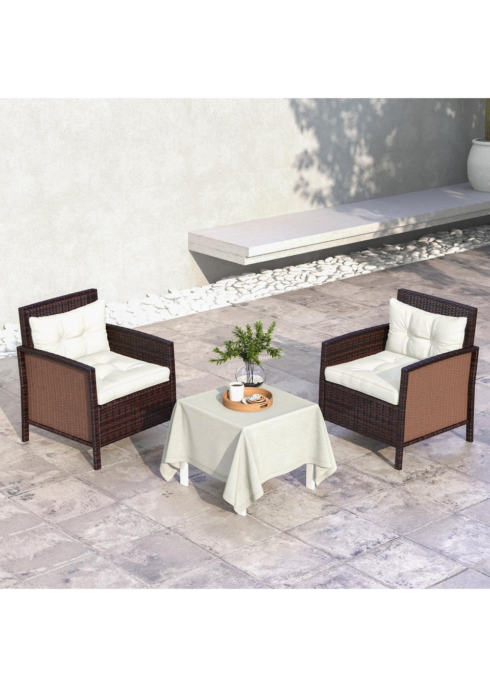 Outsunny 2pc Outdoor Seat Cushion for Patio Furniture