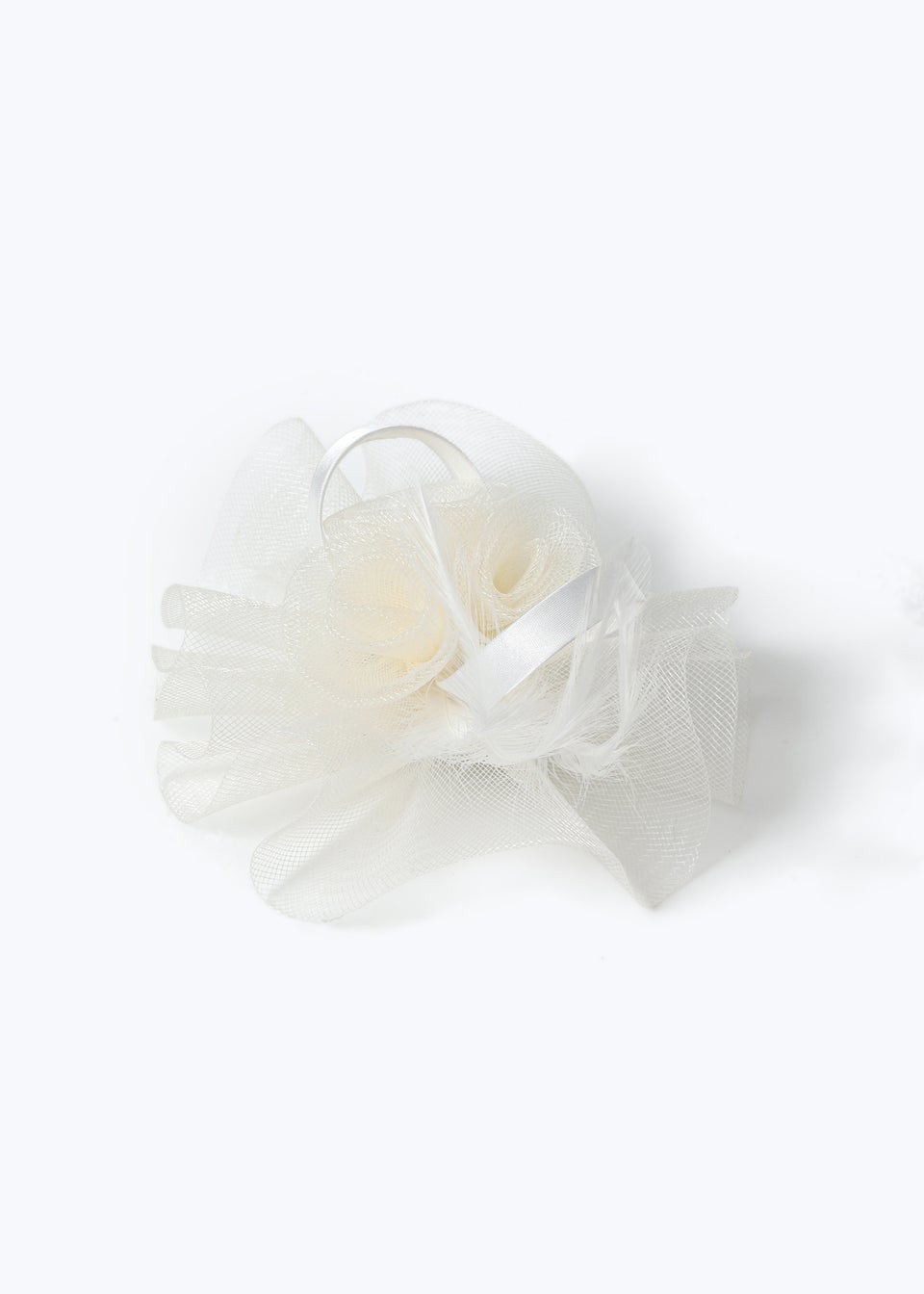 Muse White Fascinator Clip