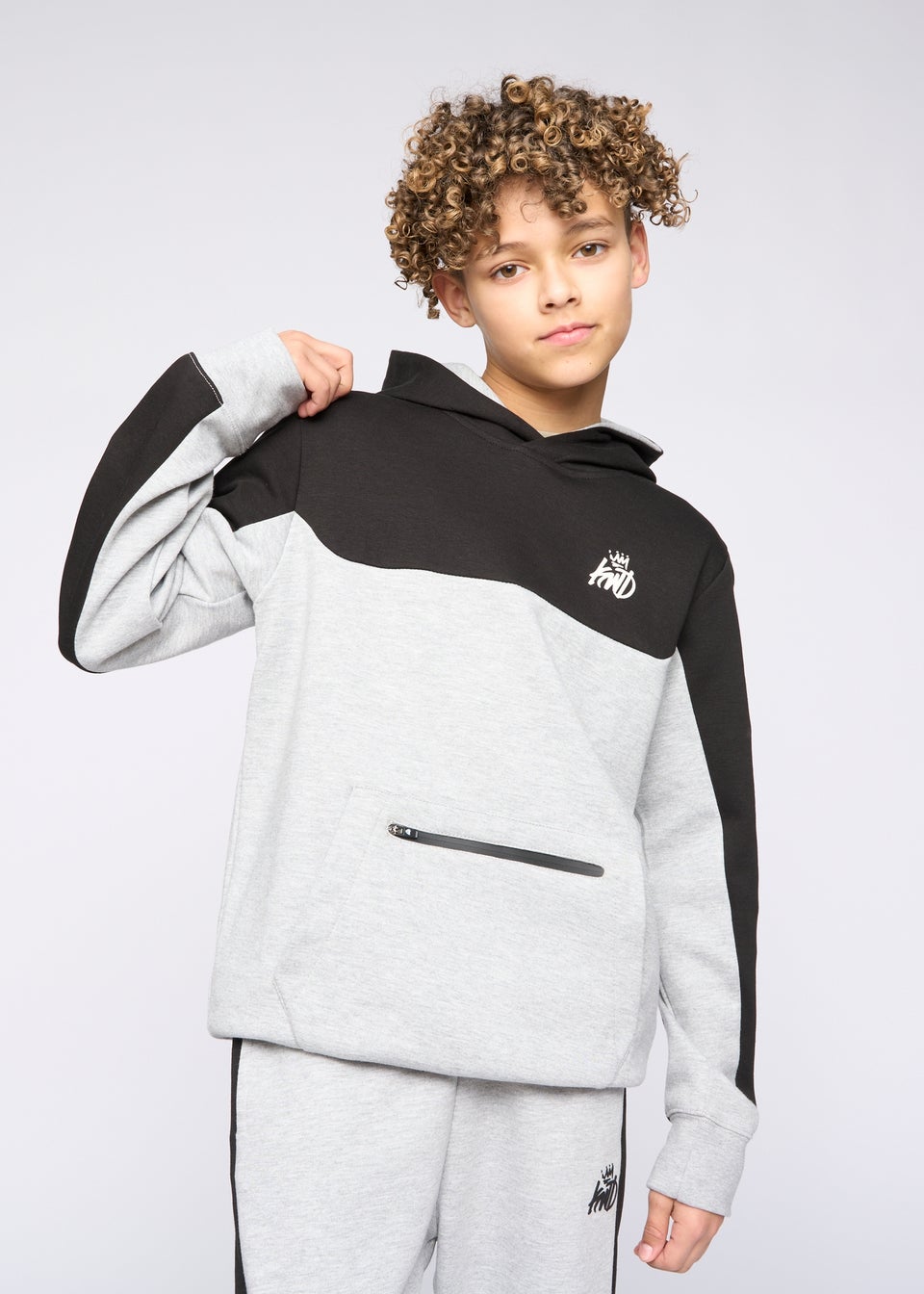 Kings Will Dream Grey Marl Techy Tracksuit (7-14 yrs)