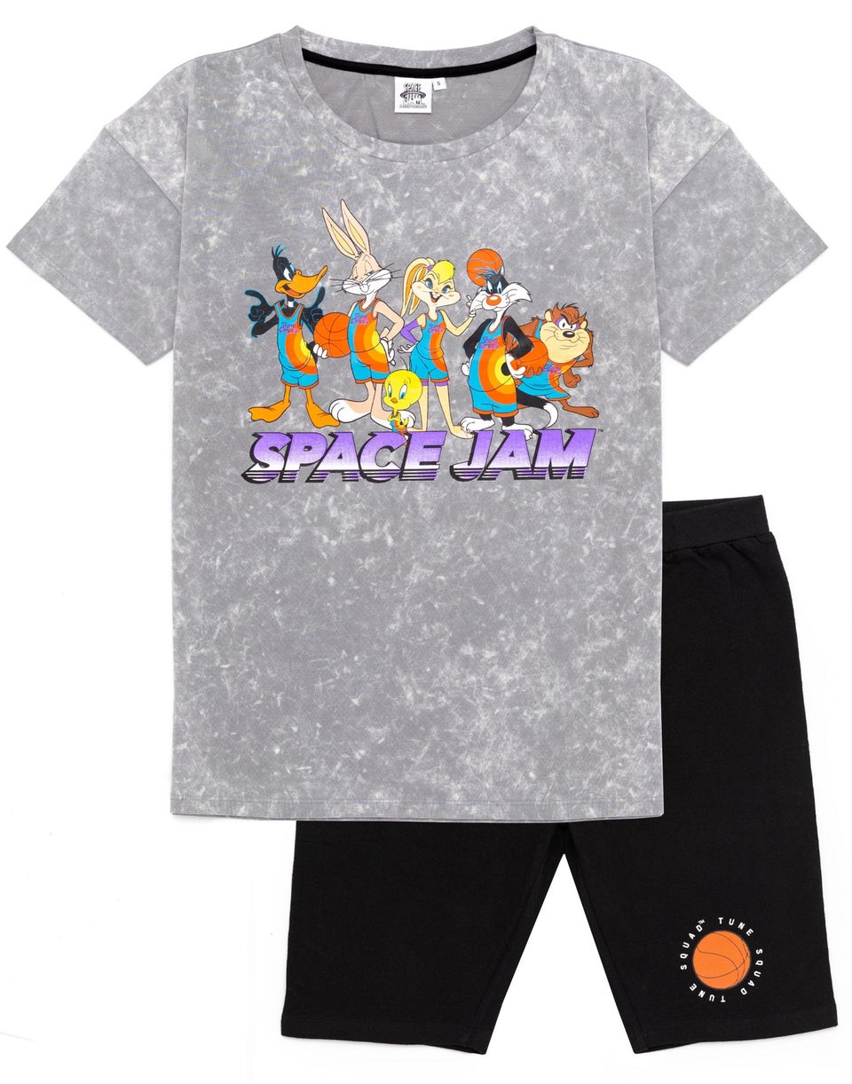 Space Jam Grey Character Shortie Pyjamas