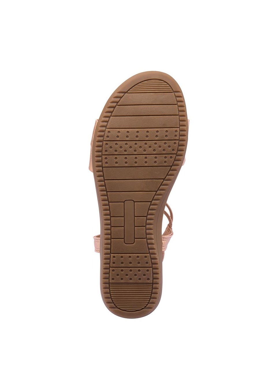 Cotton Traders Rose Gold Ring Detail Cushioned Sandals