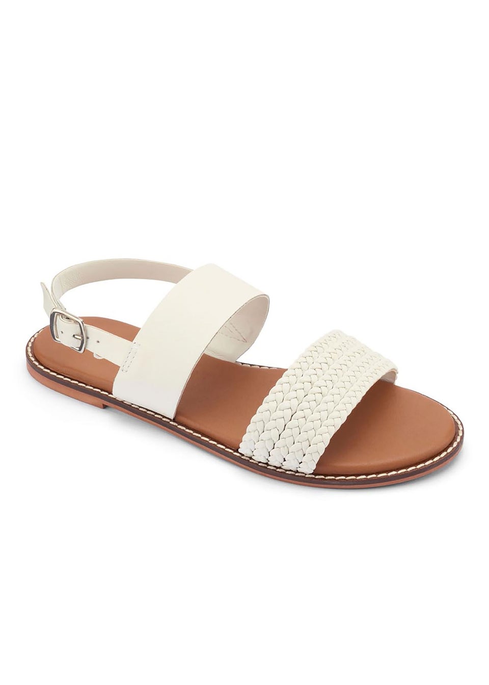 Cotton Traders Warm Cream Grace Leather Sandals