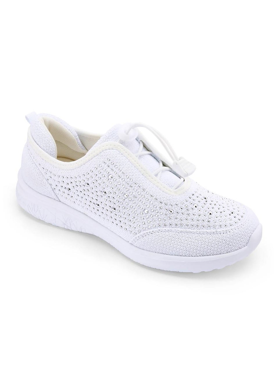 Cotton Traders Warm Cream Memorylite Toggle Trainers