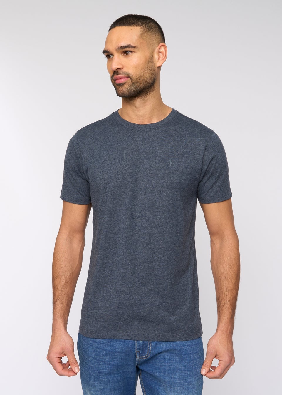 Bewley & Rich Navy Marl Barlowe T-Shirt