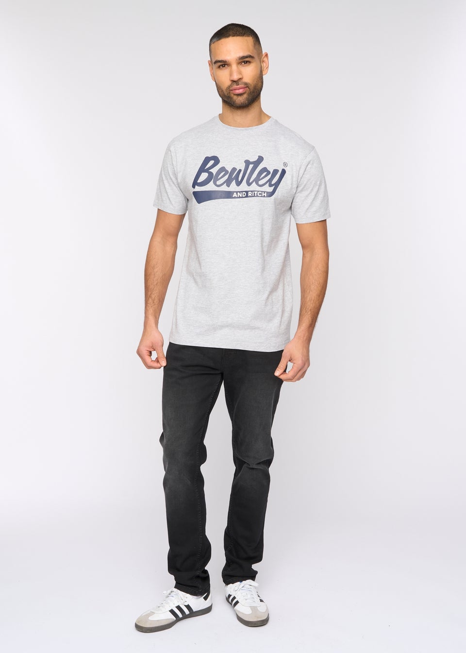 Bewley & Ritch Light Grey Marl Macklin T-Shirt