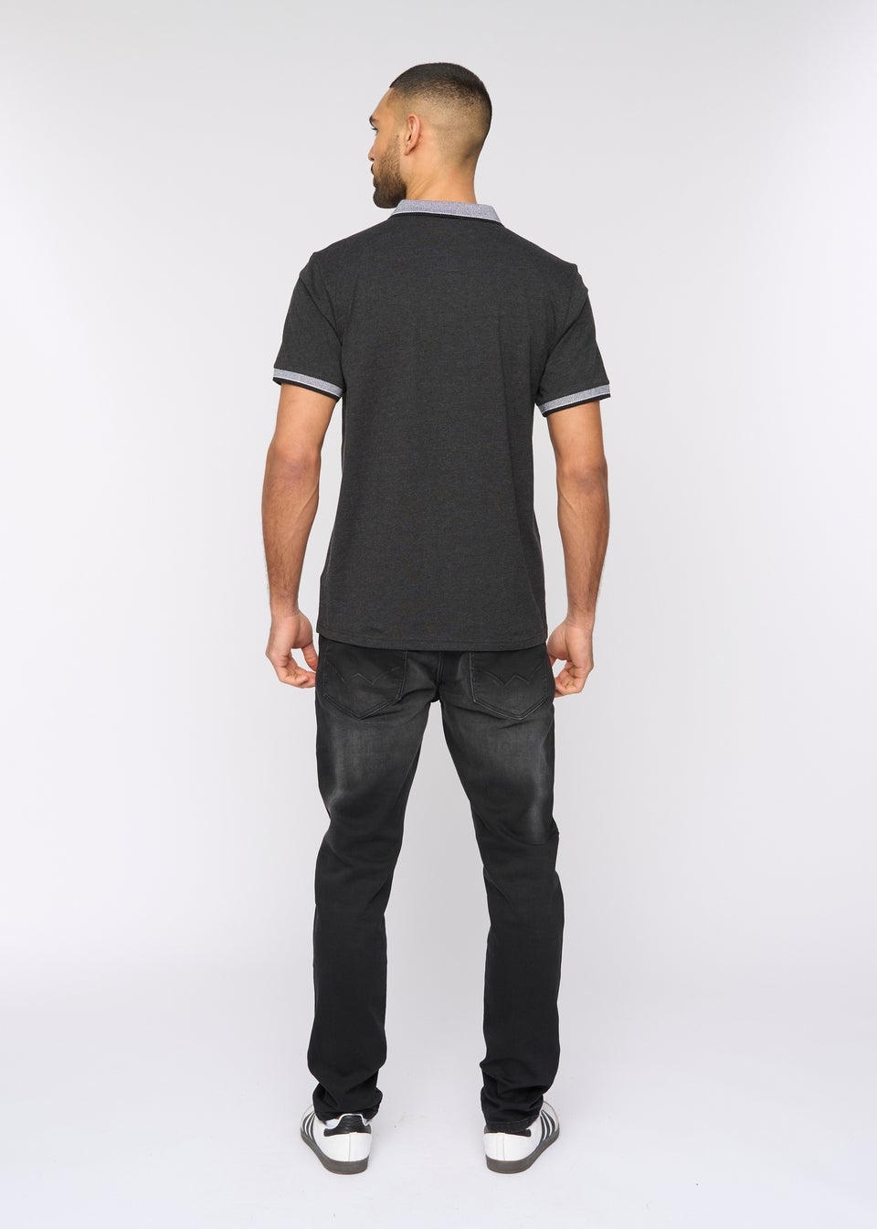 Bewley & Rich Charcoal Marl Eastbrook Polo
