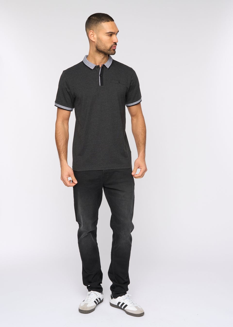 Bewley & Rich Charcoal Marl Eastbrook Polo