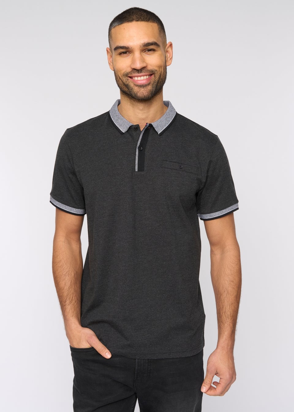 Bewley & Rich Charcoal Marl Eastbrook Polo