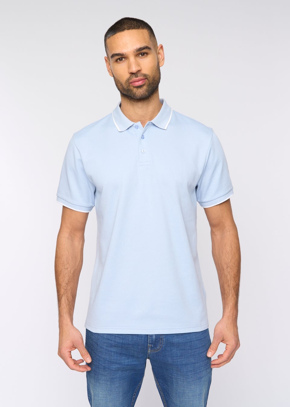 Bewley & Rich Mid Blue Elverton Polo