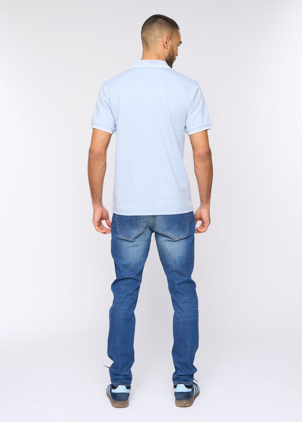 Bewley & Rich Mid Blue Elverton Polo