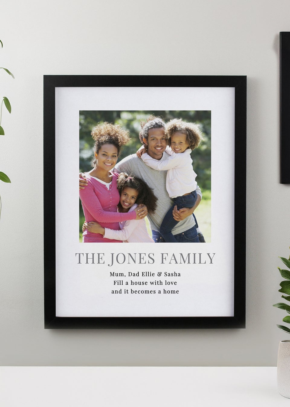 Personalised Memento Company Square Photo Upload Black Poster Frame