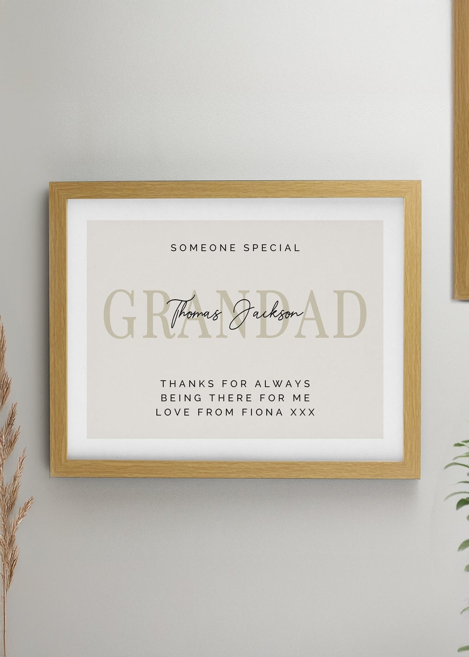 Personalised Memento Company Brown Oak Poster Frame