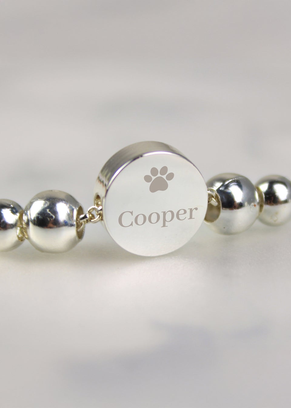 Personalised Memento Company Silver Pet Memorial Bracelet and Sentiment Card