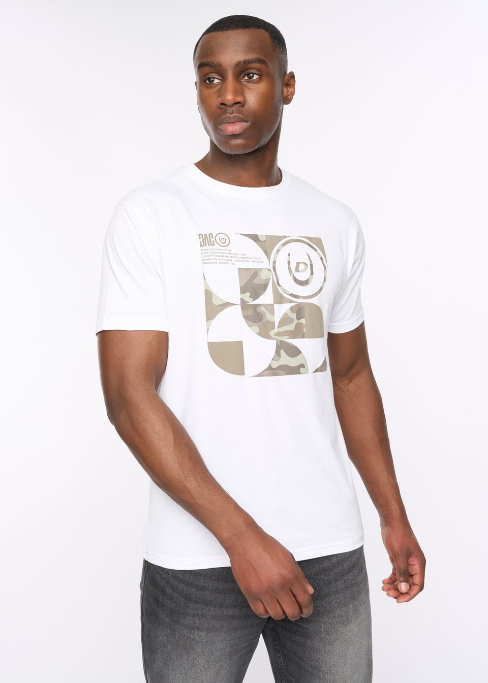 Duck & Cover White Camshapes T-Shirt