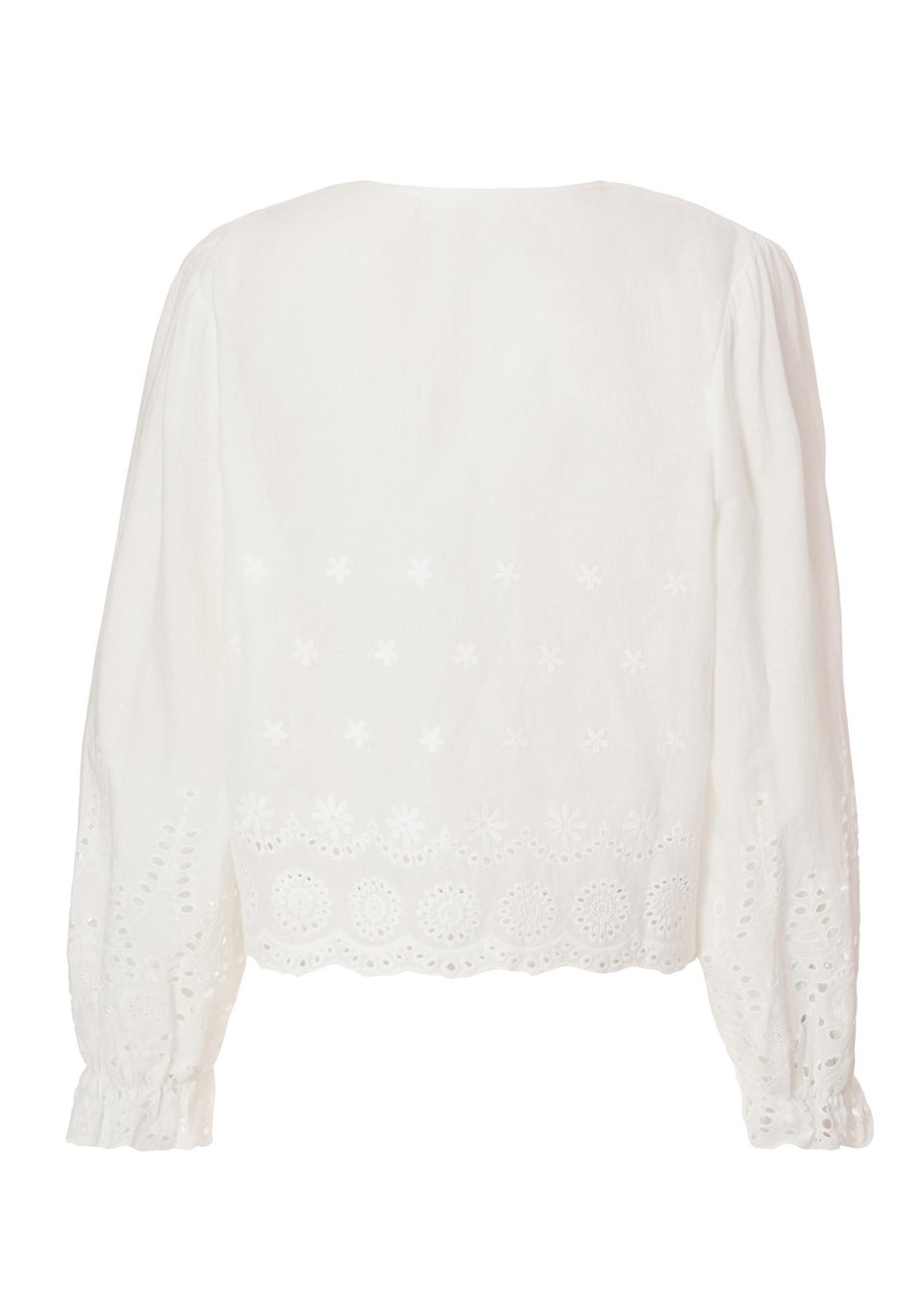 Quiz White Embroidered Blouse