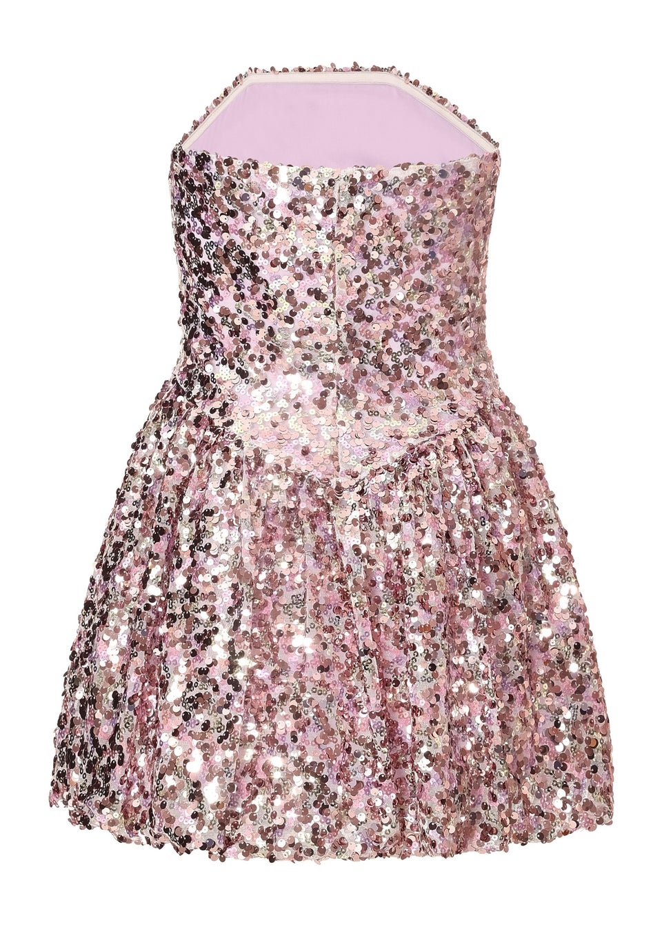 Quiz Lilac Sequin Puff Ball Mini Dress