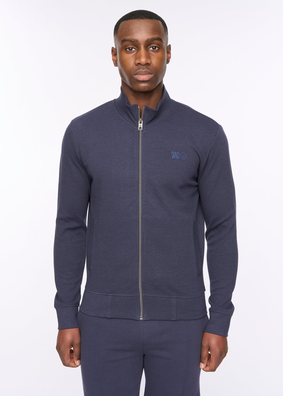 Duck & Cover Dark Navy Hannings Zip Thru Hoodie