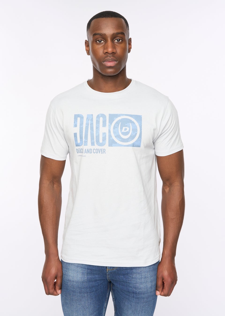 Duck & Cover Light Blue Hexocamo T-Shirt