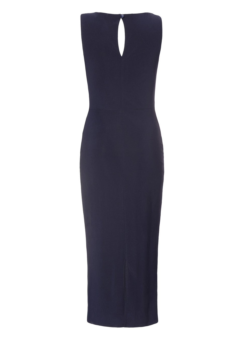Quiz Navy Buckle Detail Midi Dress