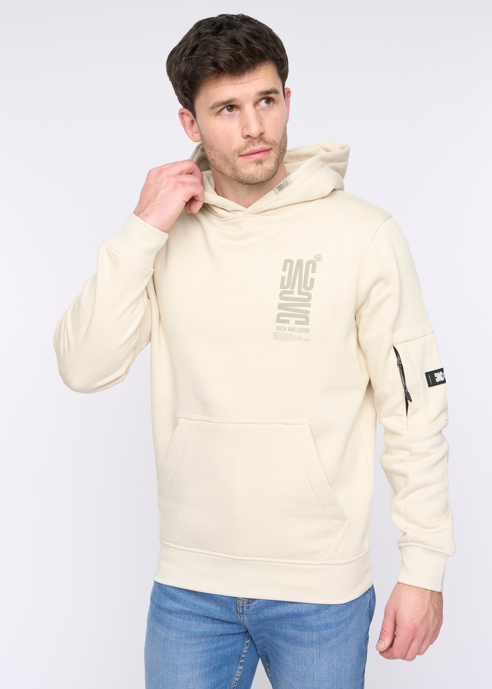 Duck & Cover Light Sage Tremake Hoodie