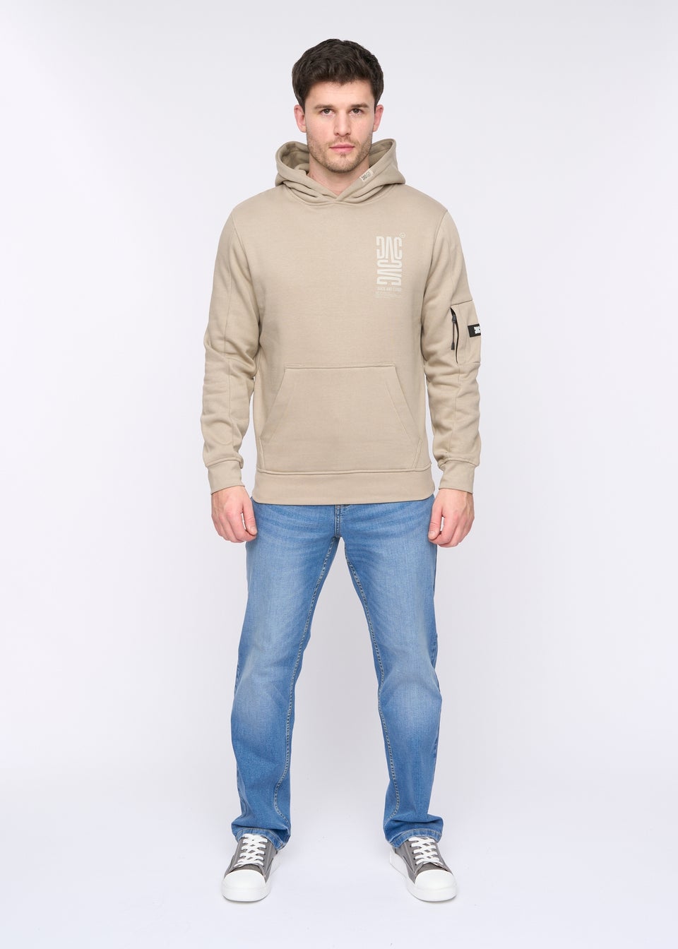 Duck & Cover Light Pebble Tremake Hoodie