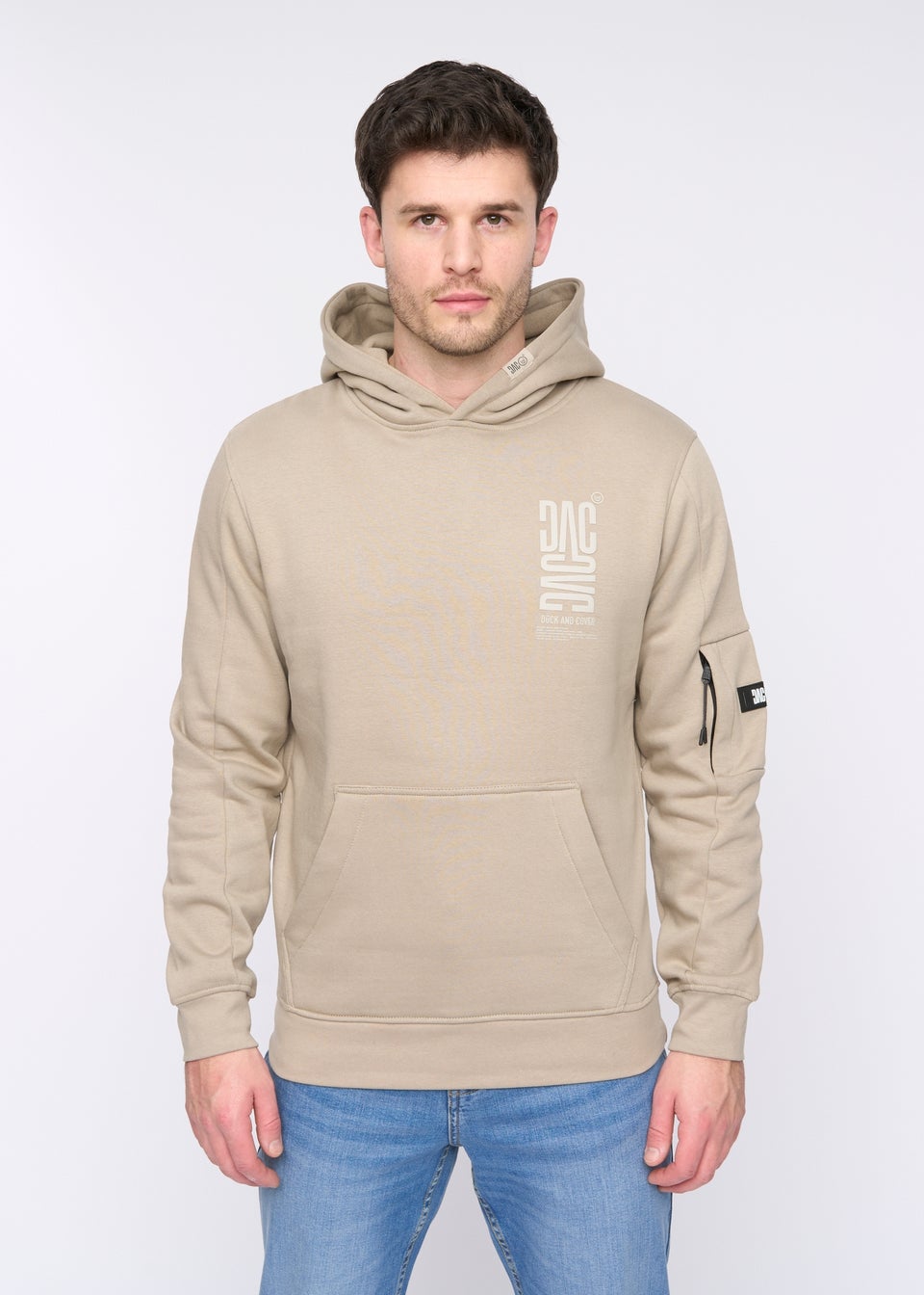 Duck & Cover Light Pebble Tremake Hoodie