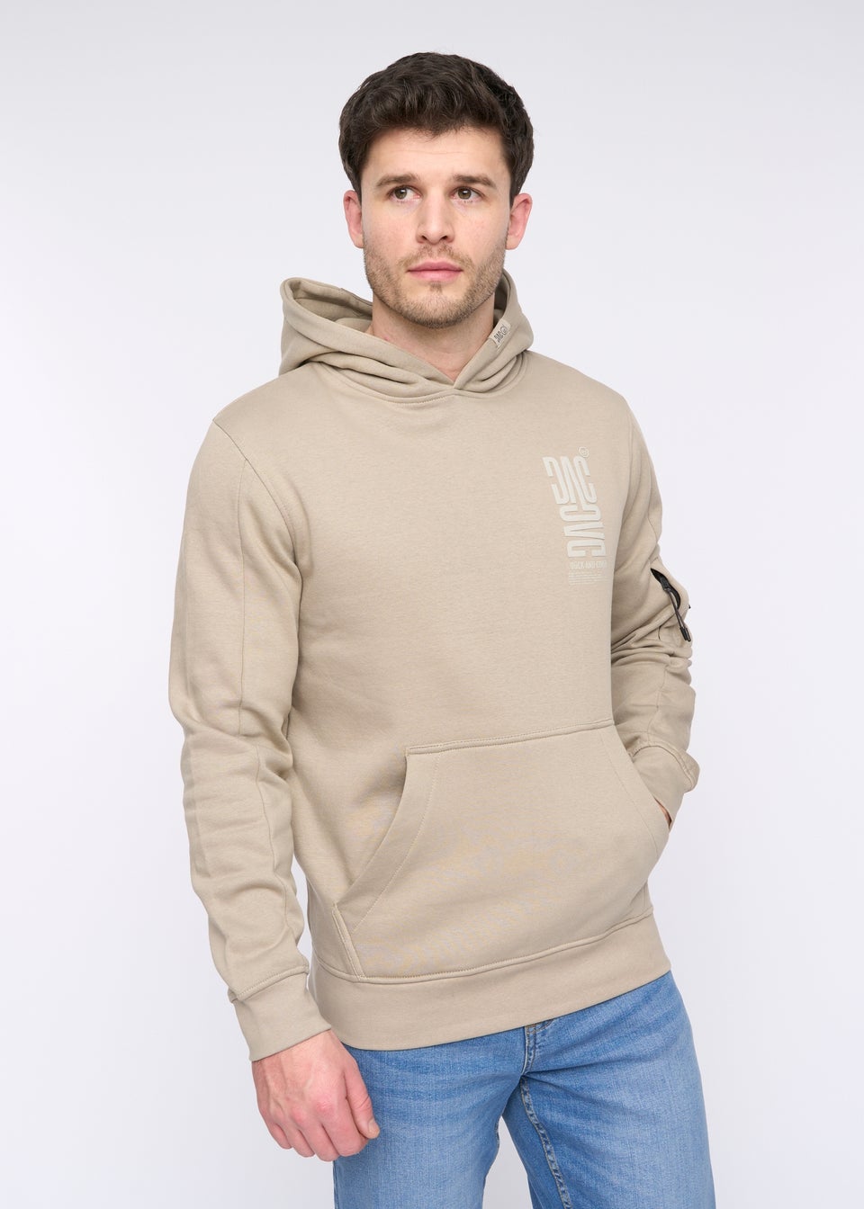 Duck & Cover Light Pebble Tremake Hoodie