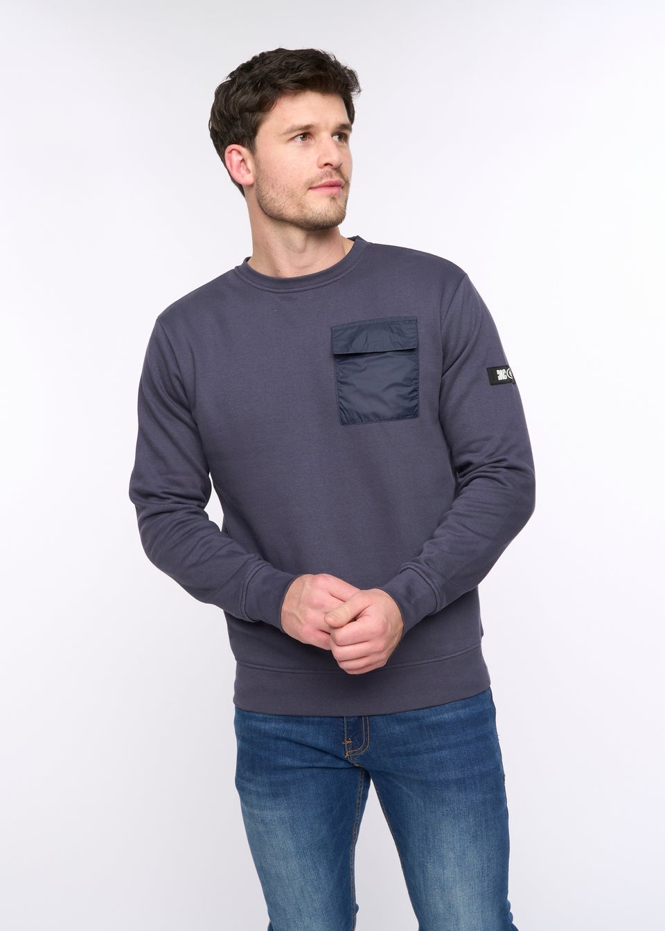 Duck & Cover Dark Navy Trenforth Crew Sweat