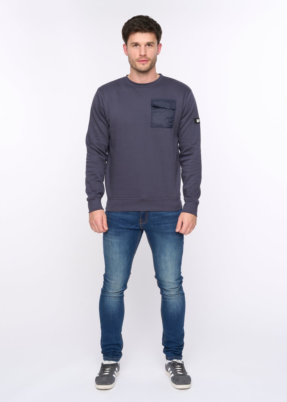Duck & Cover Dark Navy Trenforth Crew Sweat