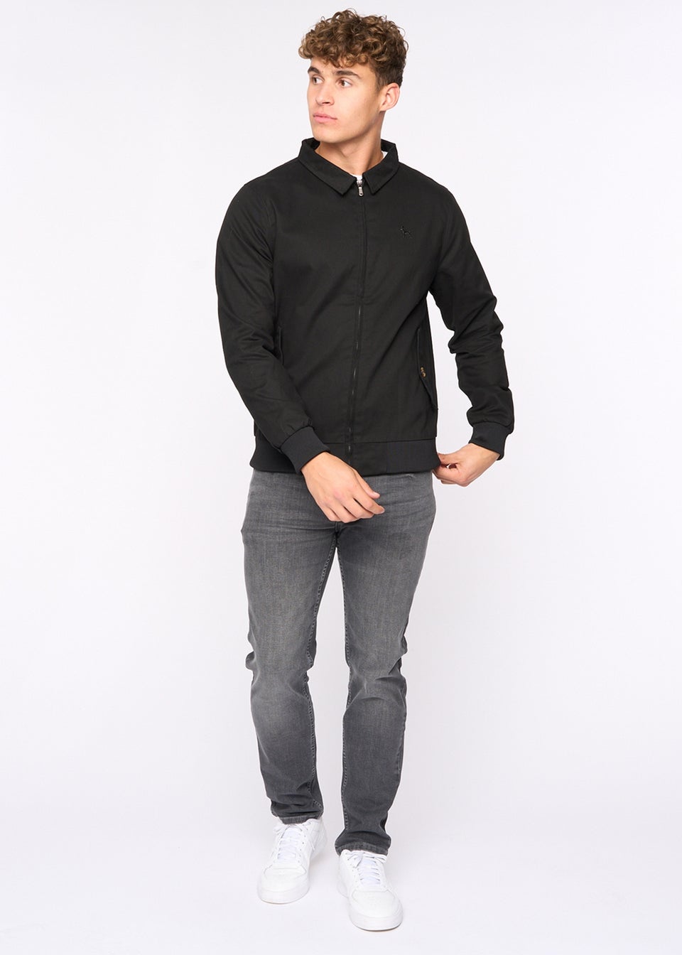 Bewley & Rich Black Dartmoore Harrington Twill Jacket
